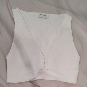 Babaton Cream Twist Front Tank Top